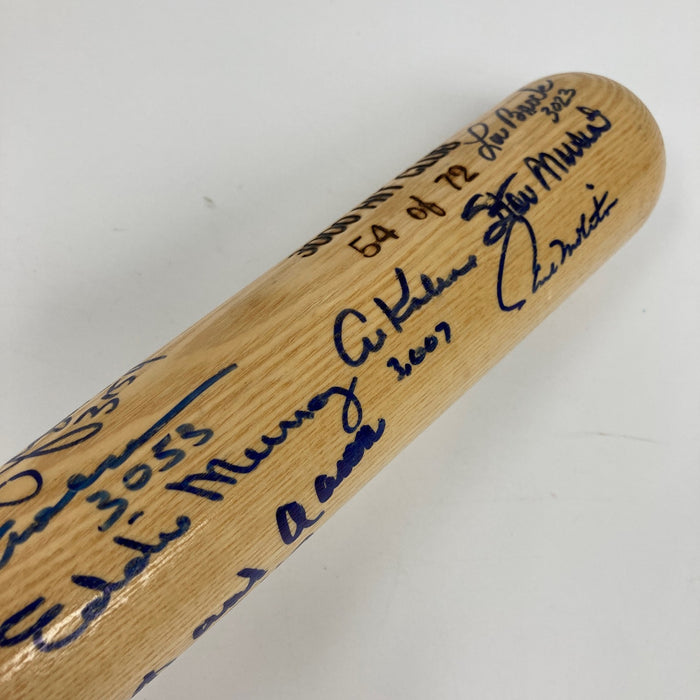 Beautiful 3,000 Hit Club Multi Signed Baseball Bat Willie Mays Hank Aaron JSA