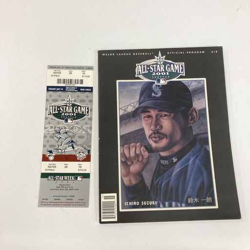 2001 MLB All Star Game Full Ticket & Program Ichiro Suzuki