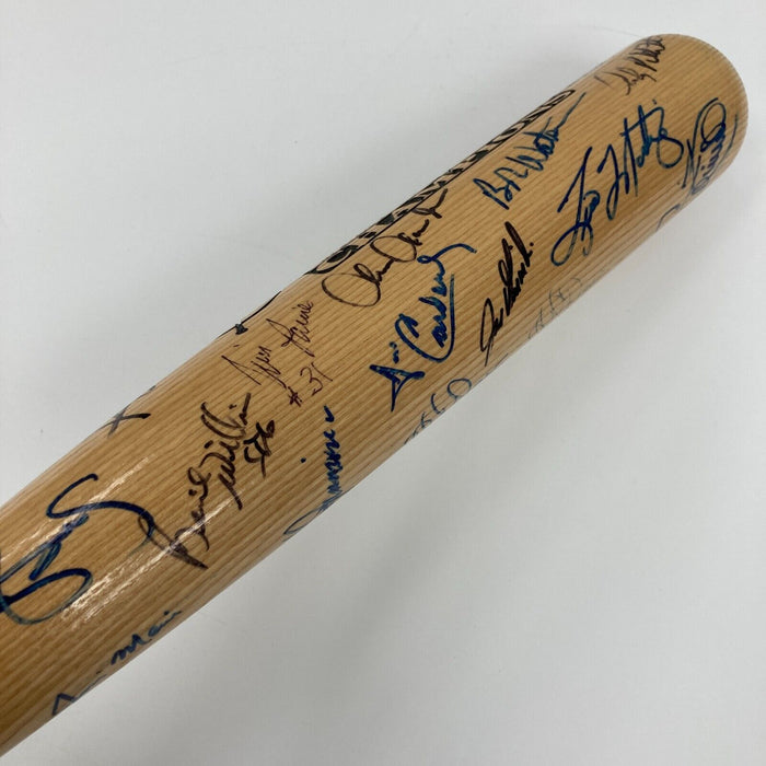 1996 New York Yankees World Series Champs Team Signed Bat Derek Jeter JSA COA