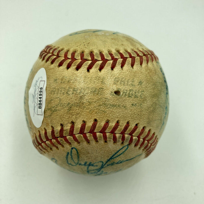 Ed Lopat Lew Burdette Greats Signed 1950's Game Used Cronin Baseball JSA COA