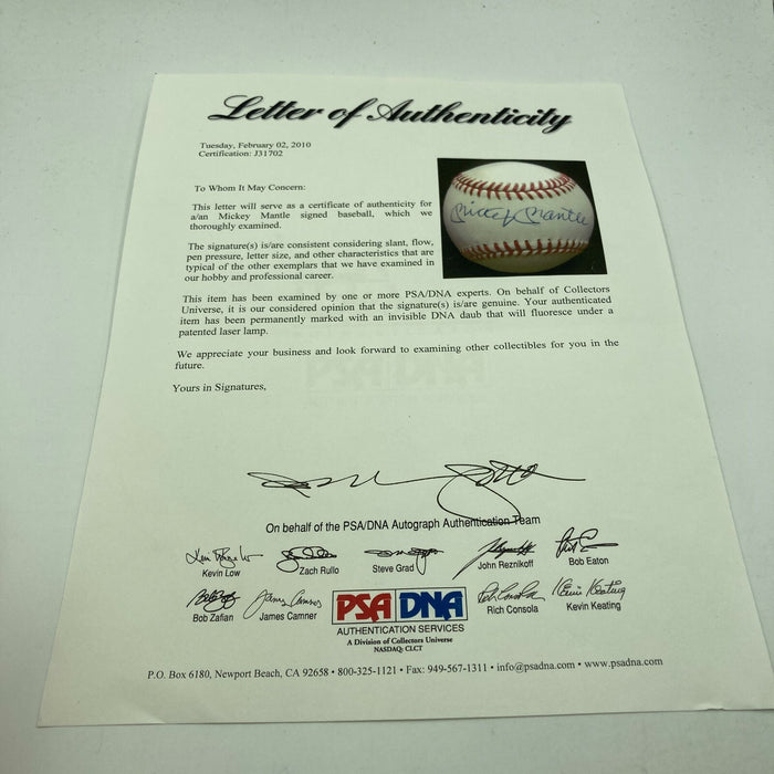 Mickey Mantle & Muhammad Ali Signed American League Baseball PSA DNA COA