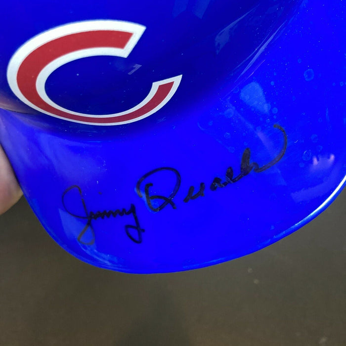 Jimmy Qualls Signed Full Size Chicago Cubs Baseball Helmet 1969 Cubs JSA COA