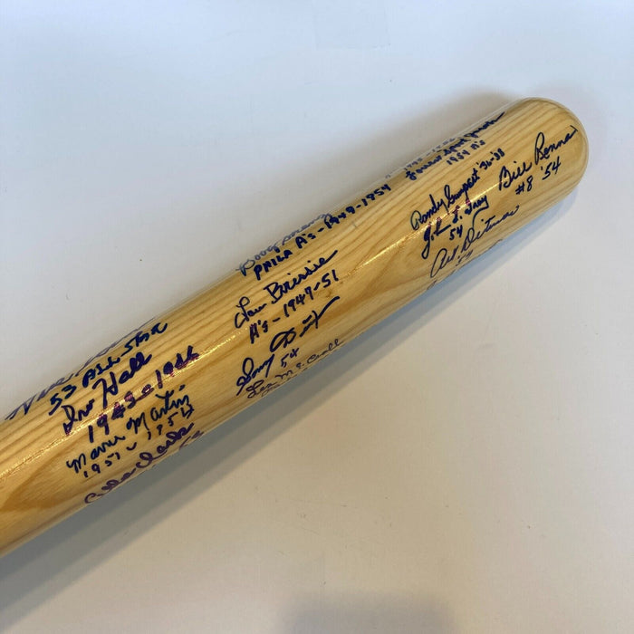 Philadelphia Athletics Legends Multi Signed Cooperstown Bat 20 Sigs JSA COA