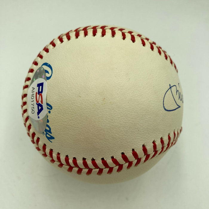 Beautiful Mickey Mantle Signed American League Baseball PSA DNA Graded MINT 9