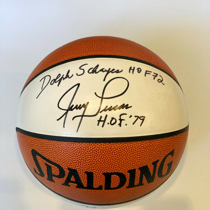 Michael Jordan Mike Krzyzewski HOF Induction Class Of 2001 Signed Basketball JSA