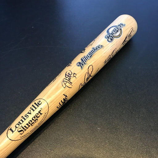 2008 Milwaukee Brewers Team Signed Baseball Bat CC Sabathia Ryan Braun Auto