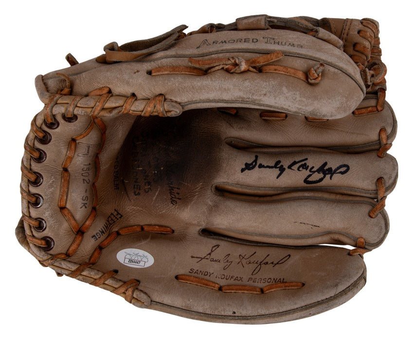 Sandy Koufax Signed 1950's Game Model Baseball Glove JSA COA