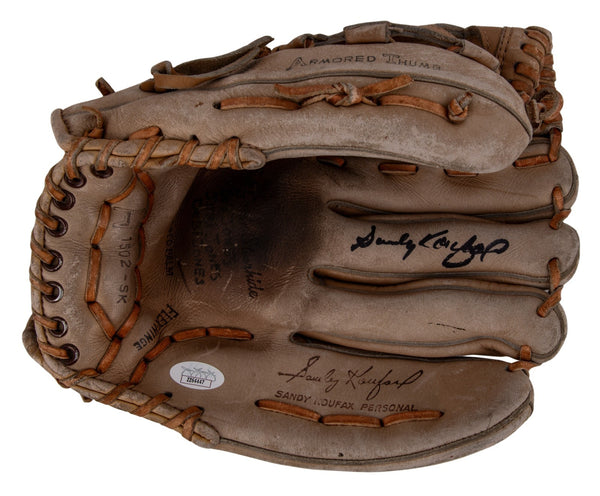 Sandy Koufax Signed 1950's Game Model Baseball Glove JSA COA