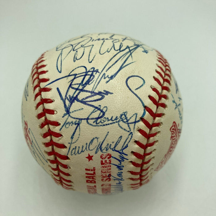 1996 Yankees Team Signed World Series Baseball Derek Jeter Mariano Rivera JSA