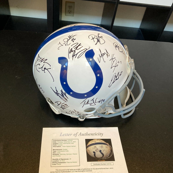 2005 Indianapolis Colts Team Signed Authentic Helmet Peyton Manning JSA COA