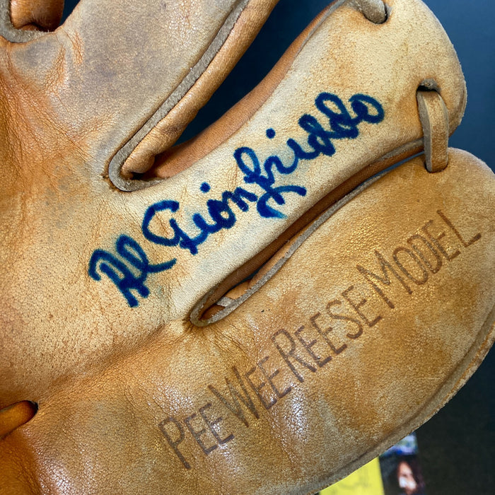 Al Gionfriddo Signed 1940's Game Model Baseball Glove With JSA COA