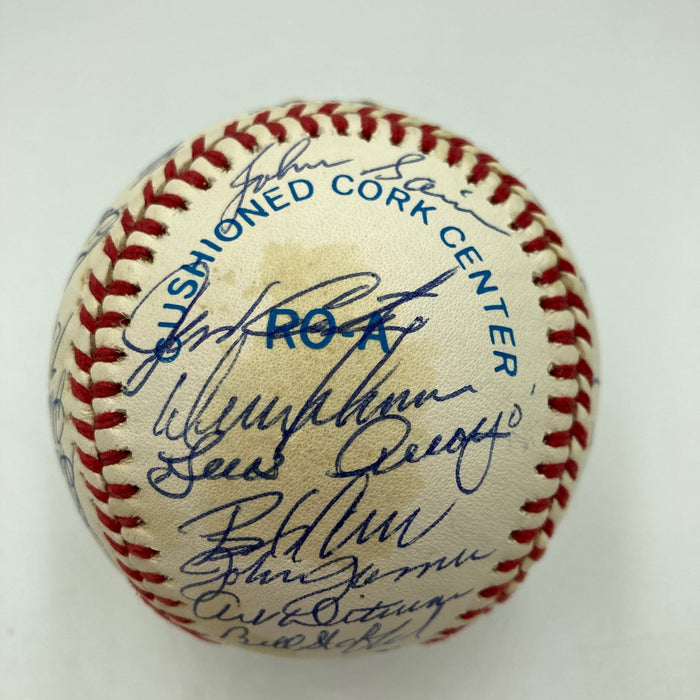 1961 New York Yankees World Series Champs Team Signed Baseball Mickey Mantle JSA