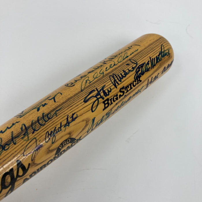 Beautiful Hall Of Fame Multi Signed Bat 34 Sigs Ted Williams Hank Aaron JSA COA