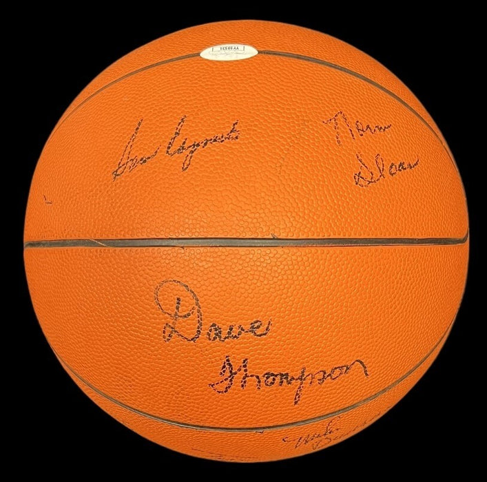 1973-74 North Carolina State Wolfpack NCAA Champs Team Signed Basketball JSA COA