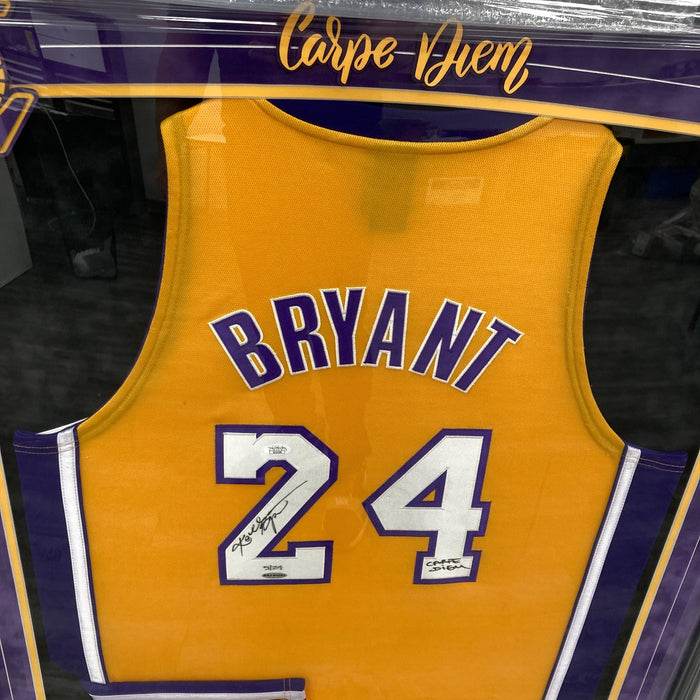 Kobe Bryant "CARPE DIEM" Signed Inscribed Los Angeles Lakers Jersey JSA UDA 5/24