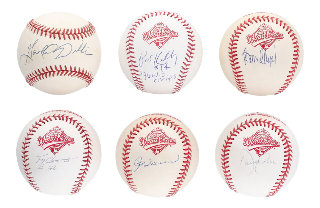 1996 New York Yankees WS Champs Team Signed Baseball Collection 54 Balls JSA COA