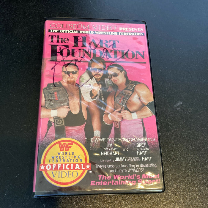 Jim The Anvil Neidhart Signed Vintage WF Wrestling VHS Movie JSA COA