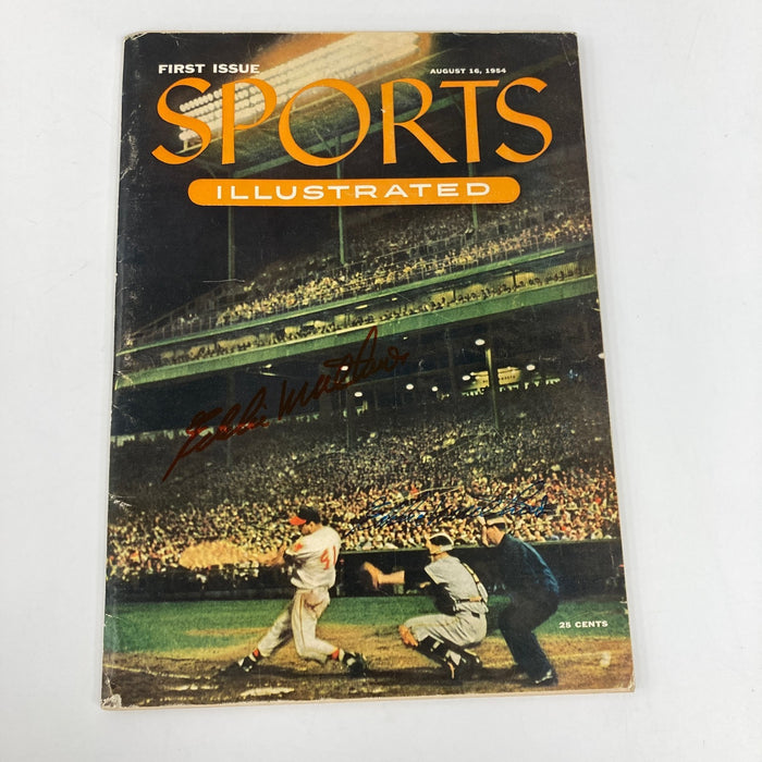 Eddie Mathews Signed 1954 Sports Illustrated First Issue PSA DNA COA