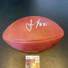 Amani Toomer Keith Elias Stephen Baker Signed Game Used NFL Wilson Football JSA