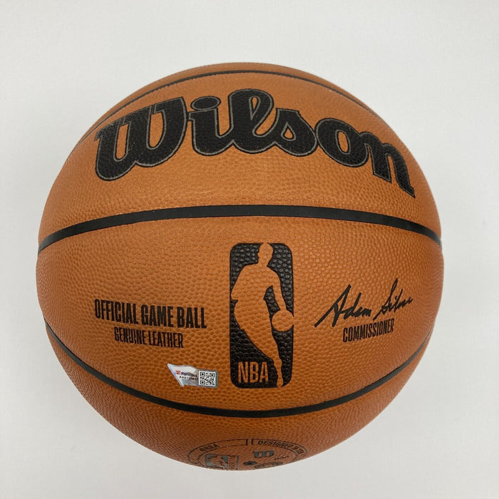 Jayson Tatum Game Used Signed Inscribed 2020-21 NBA Game Basketball Fanatics COA