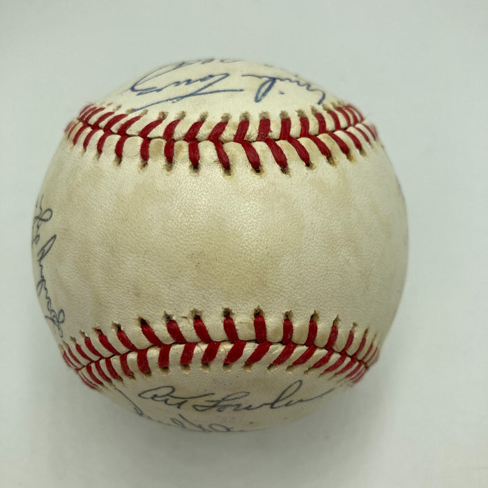 1977 NY Yankees World Series Champs Team Signed Baseball Thurman Munson JSA COA