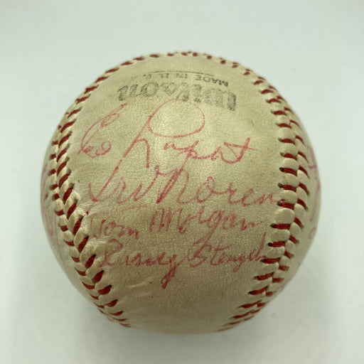 1956 New York Yankees World Series Champs Team Signed Baseball JSA COA