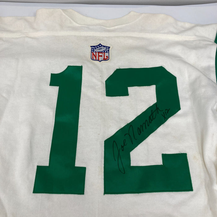 Joe Namath Twice Signed Champions 1968 New York Jets Authentic Jersey JSA COA