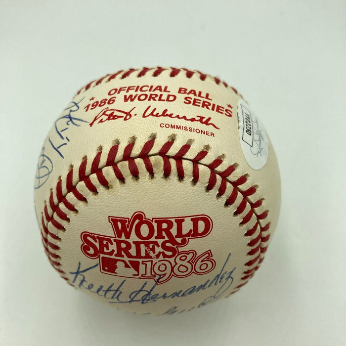 1986 New York Mets World Series Champs Team Signed W.S. Baseball JSA COA