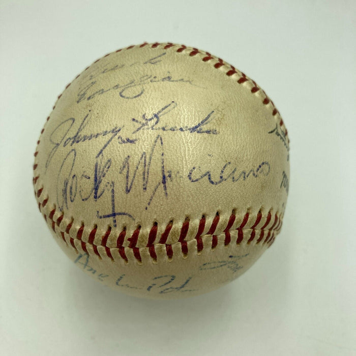 Satchel Paige Rocky Marciano Red Grange Sports Legends Signed Baseball Beckett