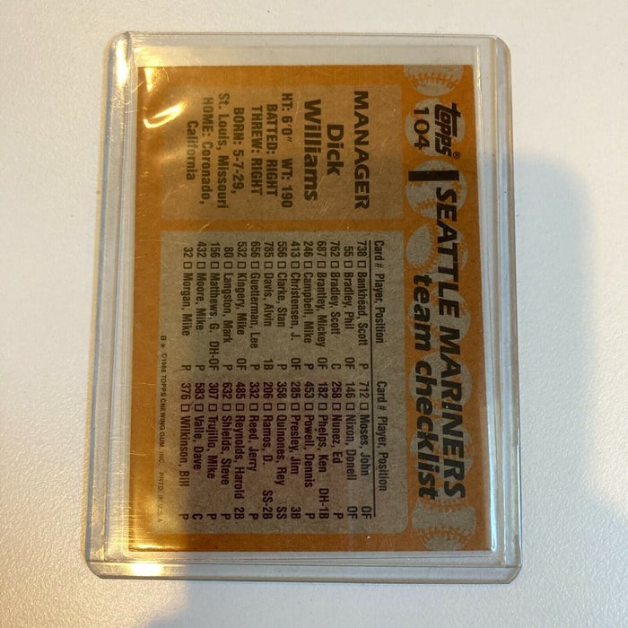 1988 Topps Dick Williams Signed Autographed Baseball Card