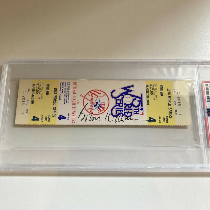 Bowie Kuhn Signed Autographed 1978 World Series Ticket PSA DNA