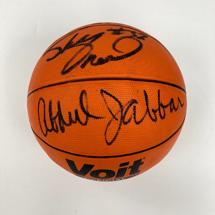 Wilt Chamberlain Abdul Jabbar Shaq Lakers Legends Signed Basketball JSA COA