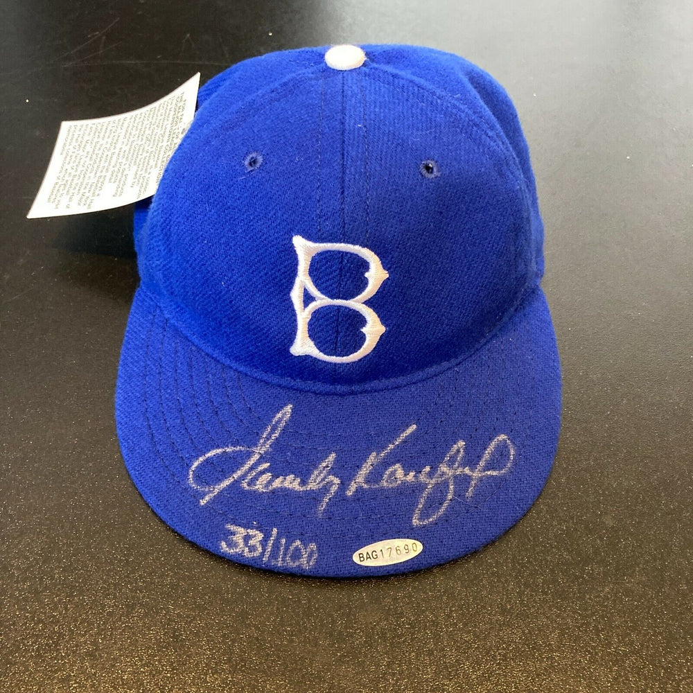 Beautiful Sandy Koufax Signed Brooklyn Dodgers Game Model Hat UDA COA 33/100