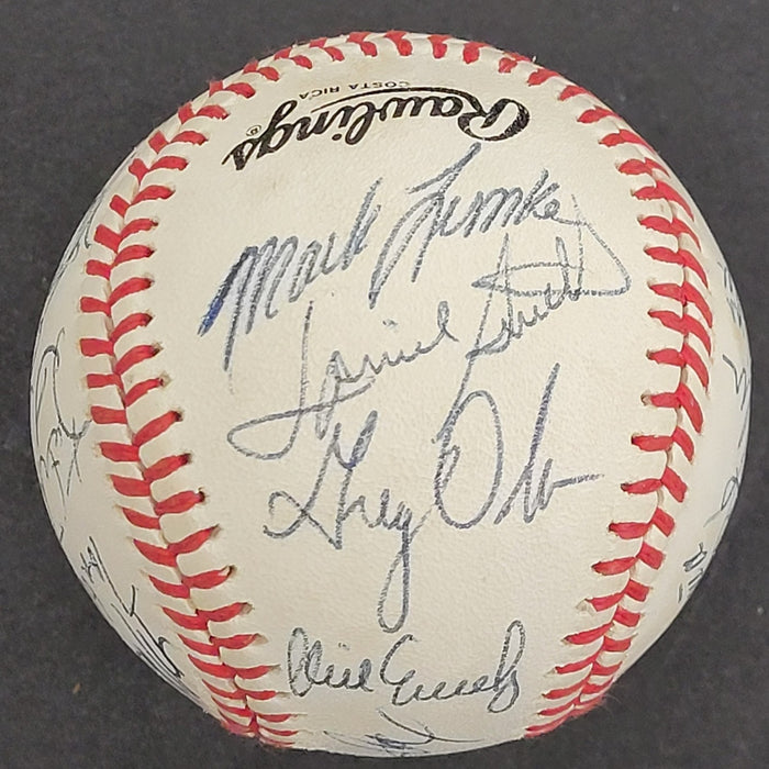 1991 Atlanta Braves National League Champs Team Signed Baseball Beckett COA