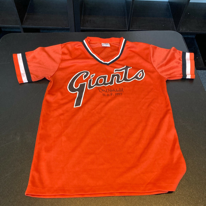 RARE Carl Hubbell "Hall Of Fame 1947" Signed New York Giants Jersey PSA DNA COA