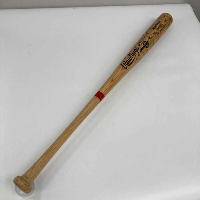 1987 St. Louis Cardinals NL Champs Team Signed World Series Game Issued Bat JSA