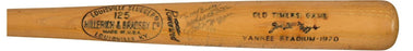 Thurman Munson 1972 Yankees Team Signed Joe Dimaggio Game Issued Bat PSA DNA COA