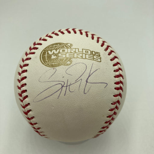 Scott Podsednik Signed 2005 World Series Baseball Steiner Hologram