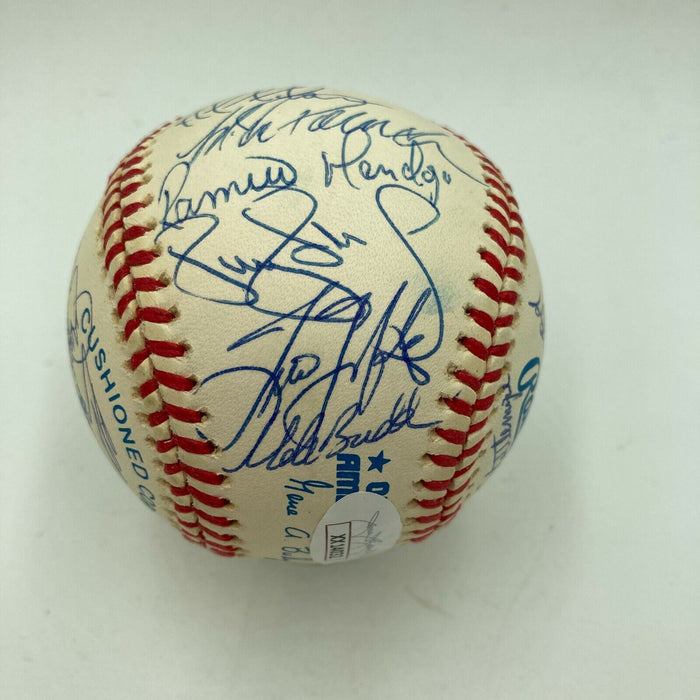 1998 New York Yankees World Series Champs Team Signed Baseball Derek Jeter JSA