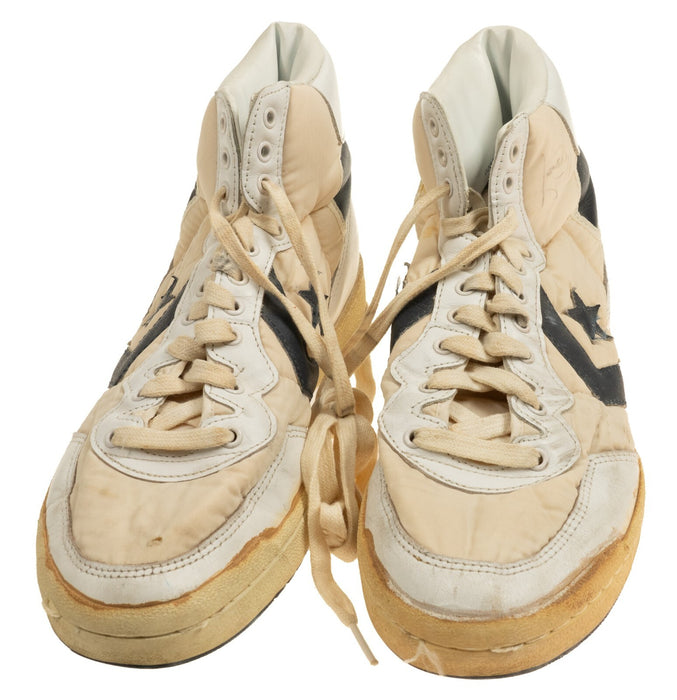 1983 Isiah Thomas Detroit Pistons Signed Game Used Converse Sneakers JSA MEARS