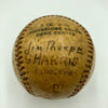 Jim Thorpe 1933 Ben Harjo's All-Indian Baseball Club Team Signed Baseball JSA