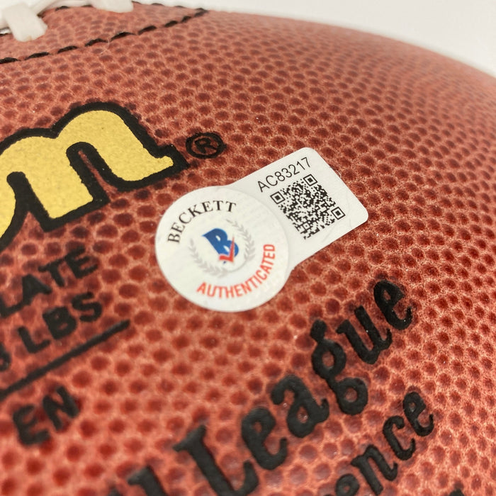 Walter Payton Signed 1986 Super Bowl Presentational Football Beckett COA