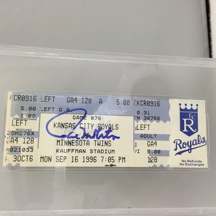 Rare Paul Molitor Signed 3,000 Hit Game Ticket 9-16-1996 PSA DNA Slabbed Auto