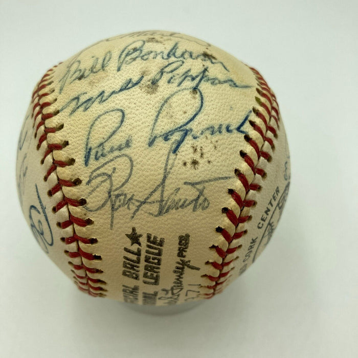 1971 Chicago Cubs Team Signed National League Baseball JSA COA Ernie Banks