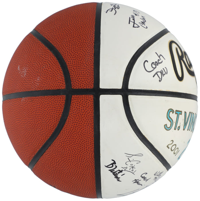 Lebron James 2001-02 St. Vincent St.Mary High School Team Signed Basketball BAS