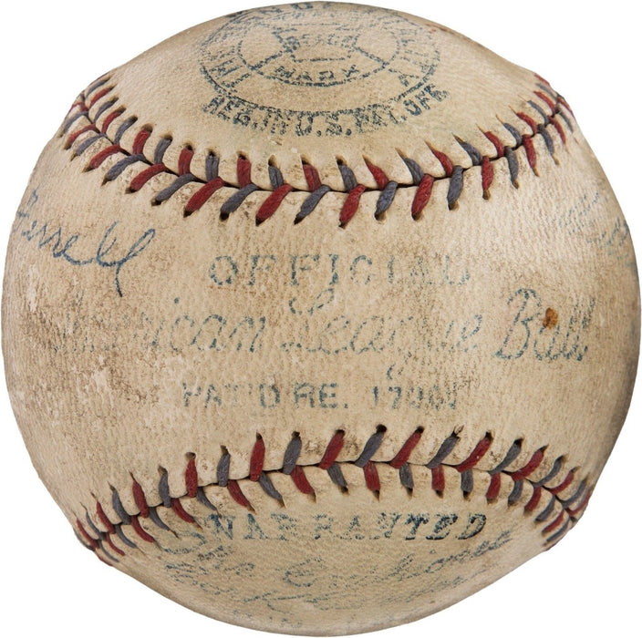 Beautiful 1932 Heinie Manush Signed Official American League Baseball PSA DNA