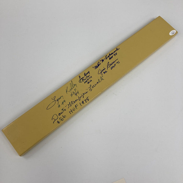 Jim Brown Lou Groza Browns HOF Multi Signed Stadium Seatback Slat JSA COA
