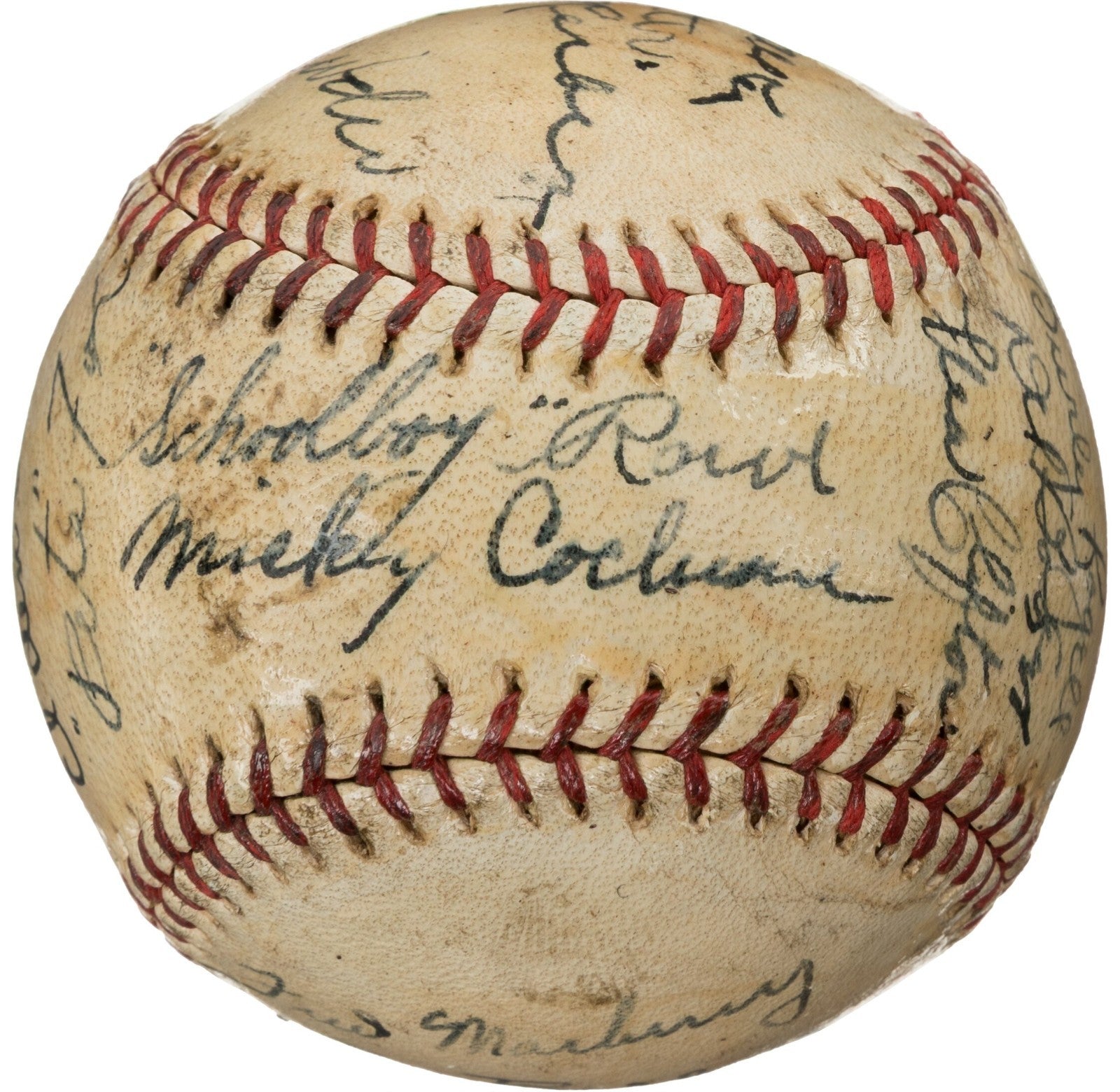 The Finest 1935 Detroit Tigers World Series Champs Team Signed Baseball PSA DNA