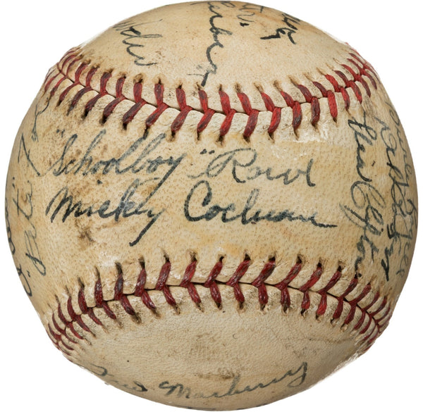 The Finest 1935 Detroit Tigers World Series Champs Team Signed Baseball PSA DNA