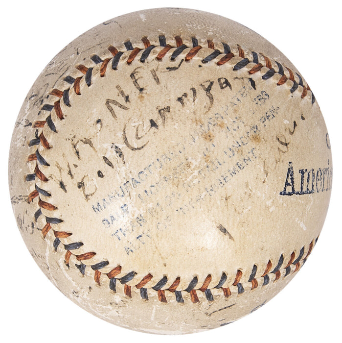 Historic 1912 Boston Red Sox World Series Champs Team Signed Baseball JSA COA